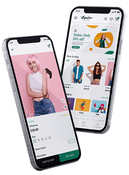 Mobilvisning av WordPress nettside med nettbutikk og produkter