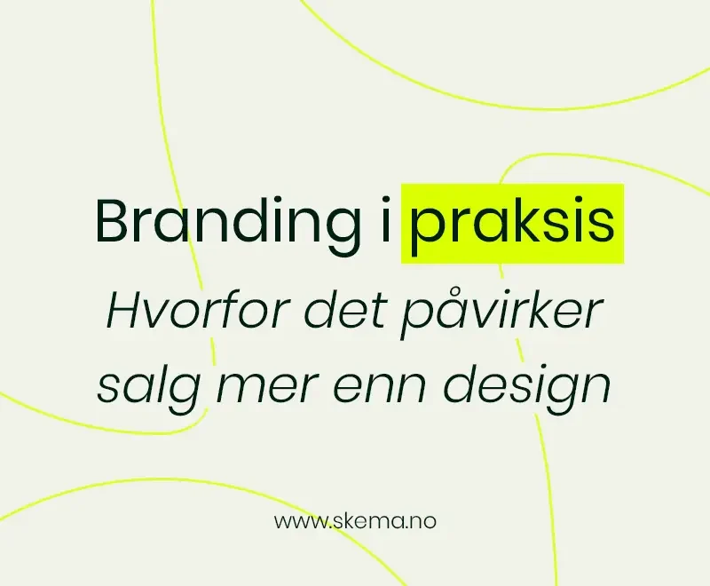 Illustrasjon som viser arbeid med branding, strategi og visuell planlegging i en designprosess