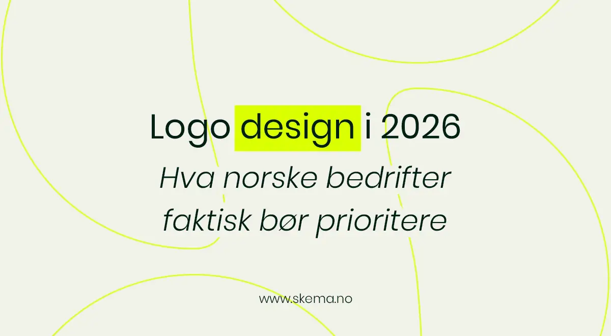 Illustrasjon som viser prosess med logo design og merkevareutvikling for norske bedrifter