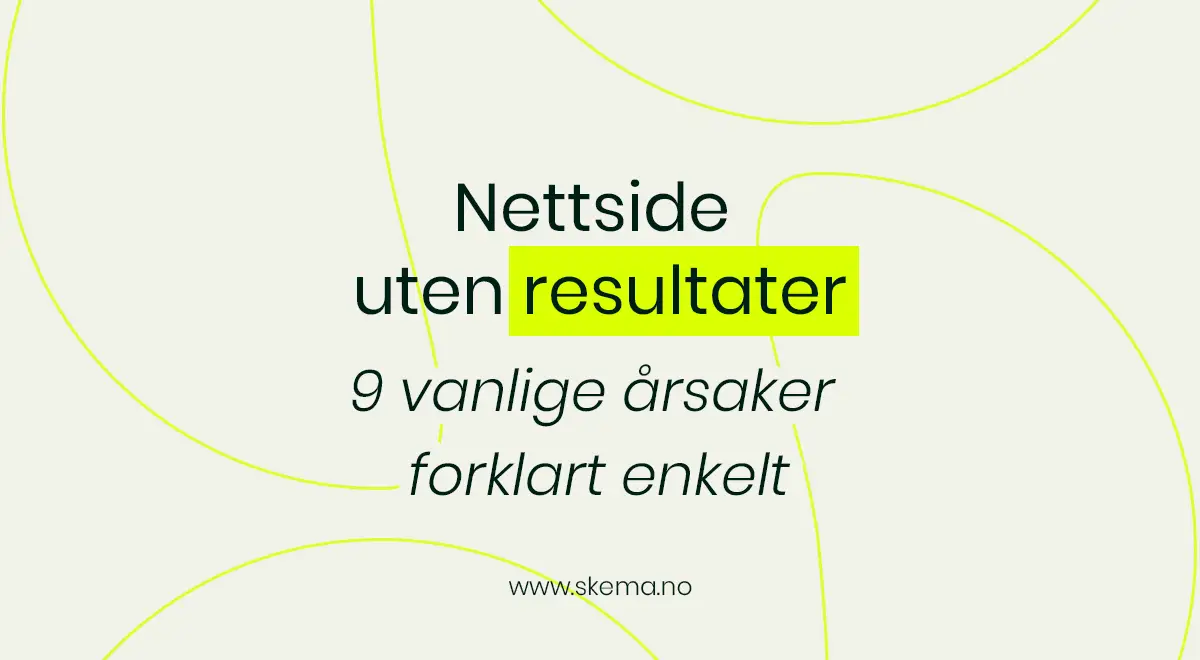 Illustrasjon som forklarer hvorfor nettsider ofte ikke gir henvendelser, med fokus på vanlige feil i struktur, innhold og brukeropplevelse