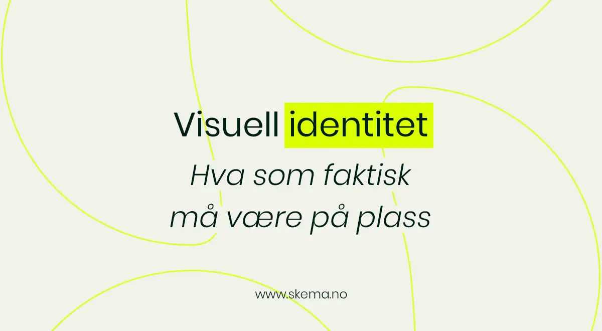 Illustrasjon som viser arbeid med visuell identitet, logo og grafiske elementer for en bedrift