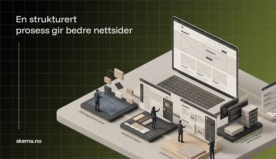 Illustration showing the step-by-step process of building a WordPress website for small businesses in 2026