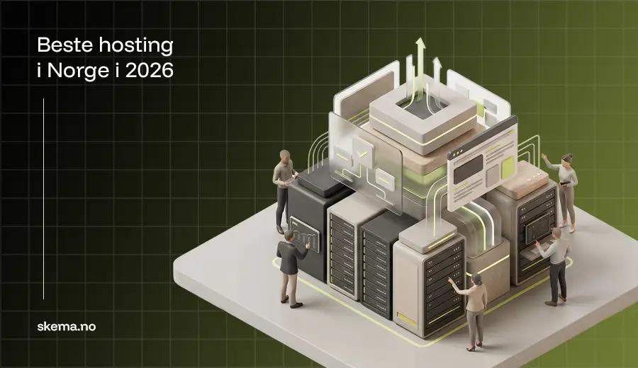 Isometrisk illustrasjon som beste hosting i norge