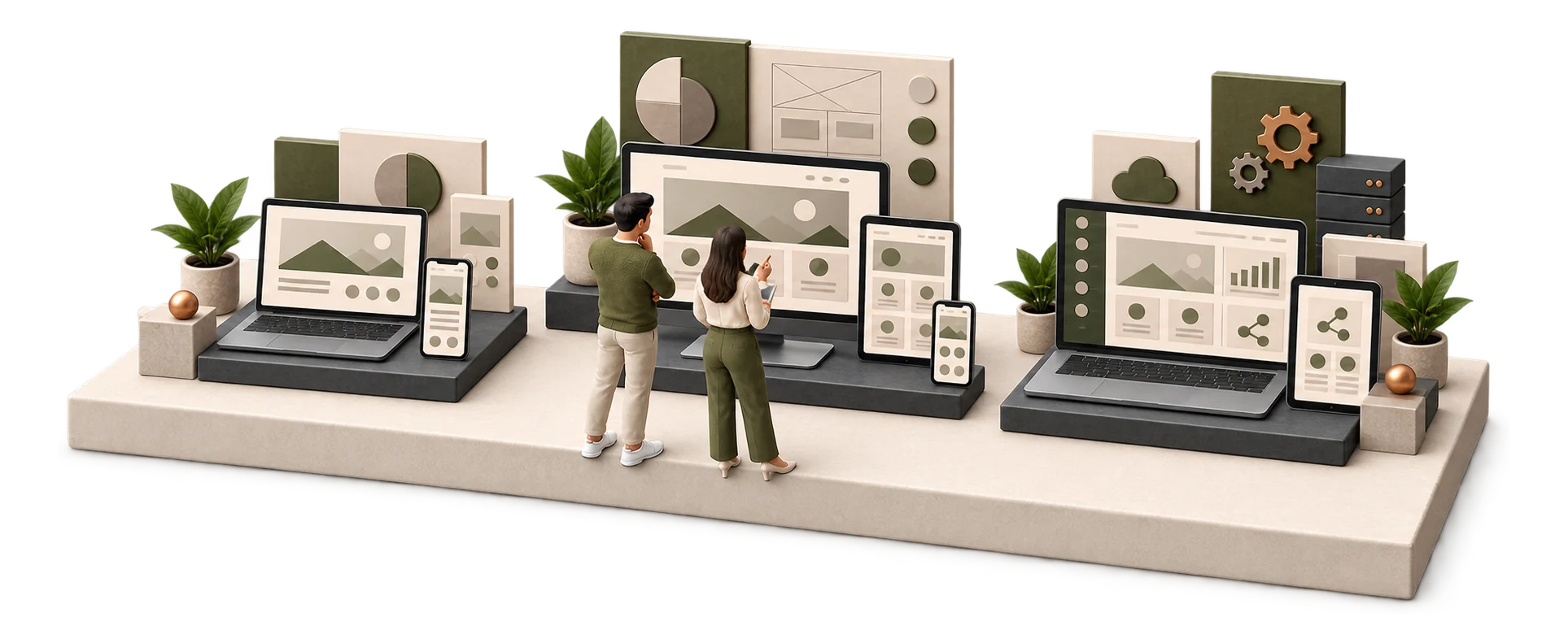 Illustrasjon av nivåer og pakker for WordPress-nettsider